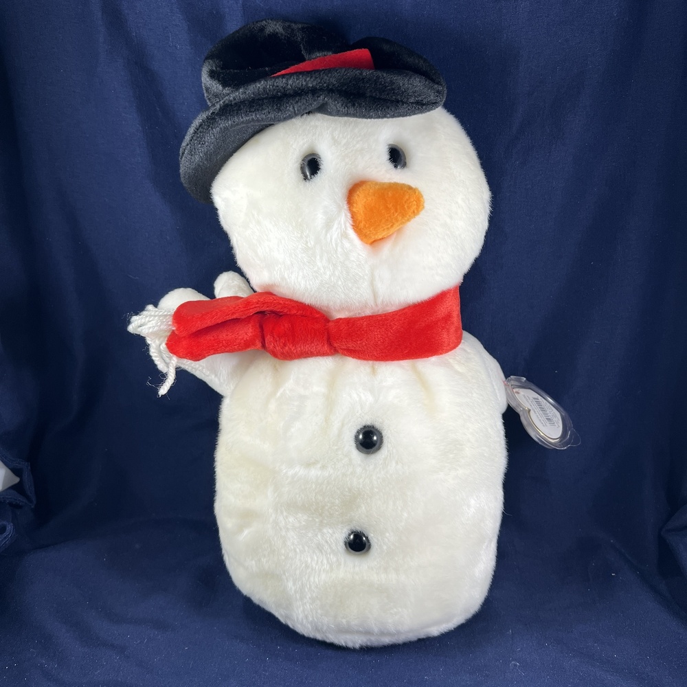 Ty Beanie Buddy Snowball Plush Snowman Collectible Bottom Heavy Vintage Winter